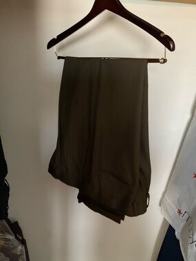 Haggar Dark Brown Dress Slacks with Cuffs